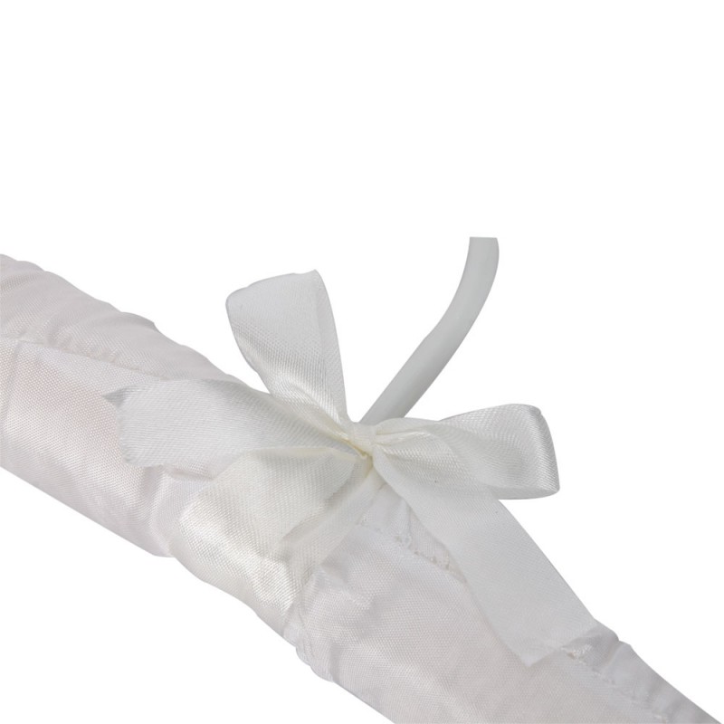 5PCS Satin Hangers Clothes Padded White Alimart