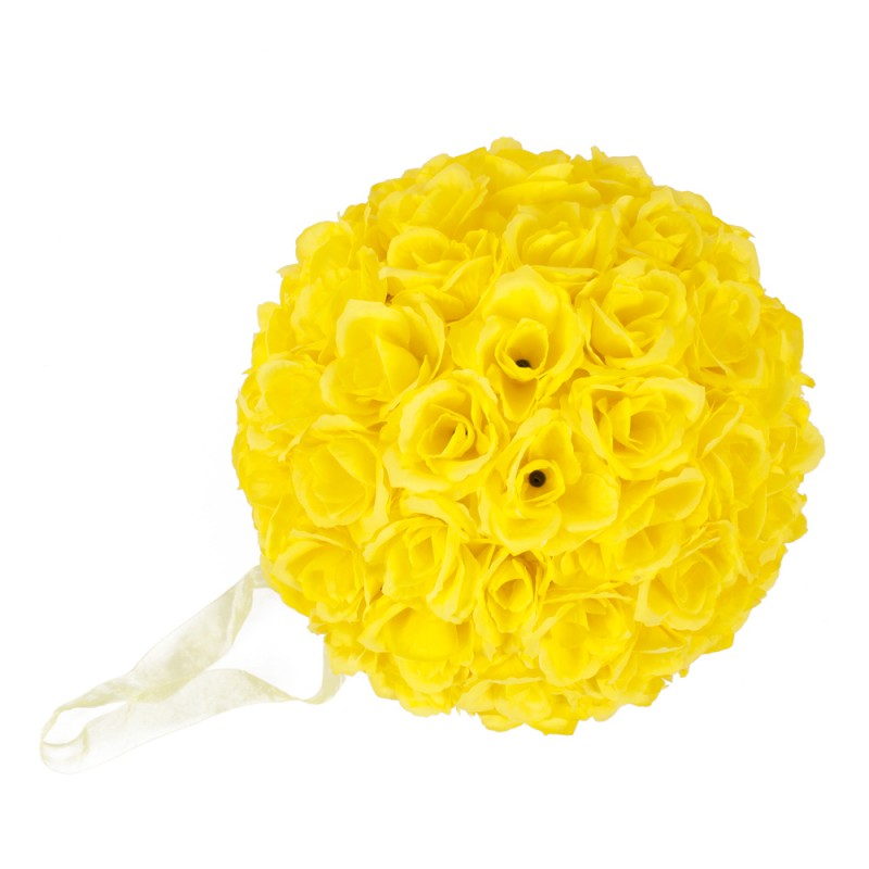 Flower Ball 9.84" Wedding Decoration Yellow Alimart