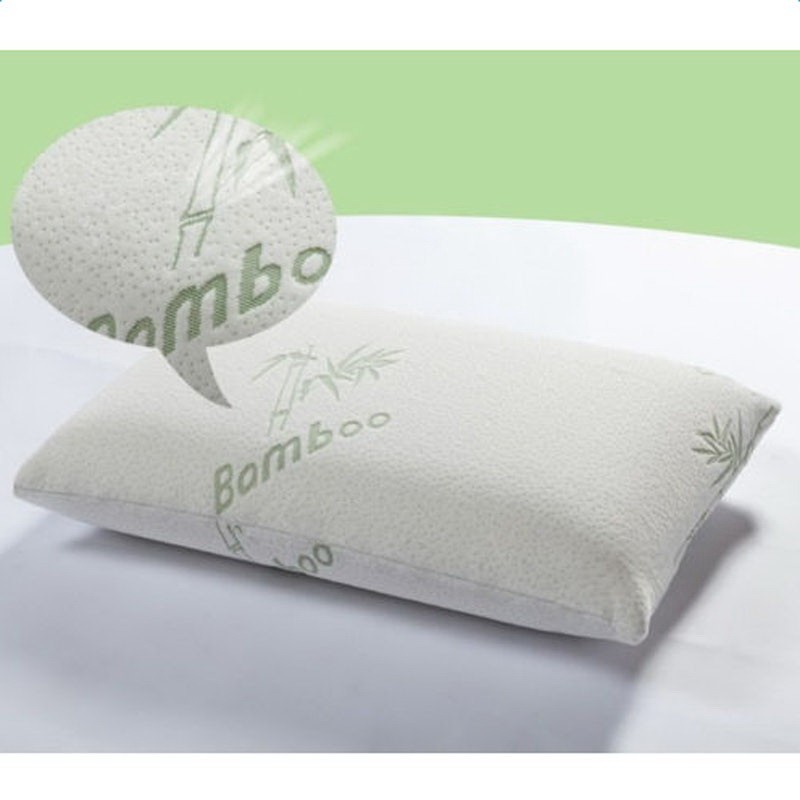 Bamboo Pillow Queen Size White Alimart