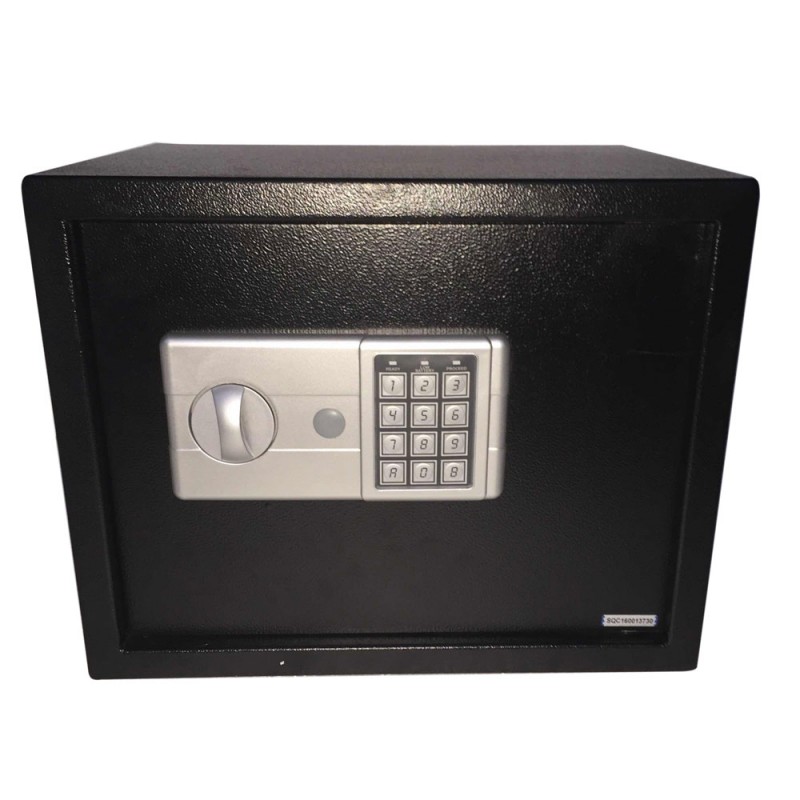 Electronic Digital Steel Safe Keypad Lock Black Box & Silver Gray Panel