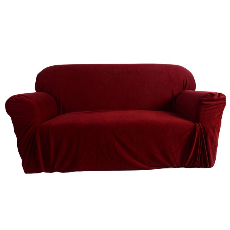 Sofa Cover Stretch Slipcover 2Seat Wine Red Alimart
