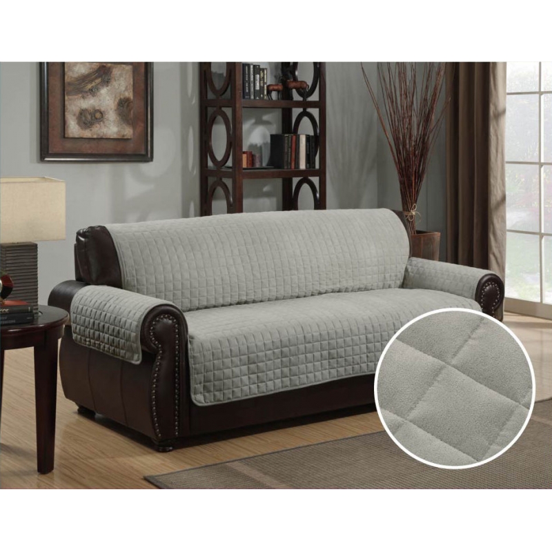 Sofa Covers 3Person Seat Cushion Dark Gray / Light Gray Alimart