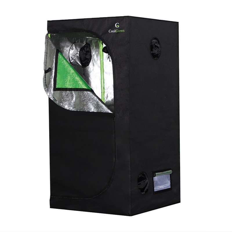 Door Grow Tent with Window Coolgrows 32" x 32" x 63" Black Alimart