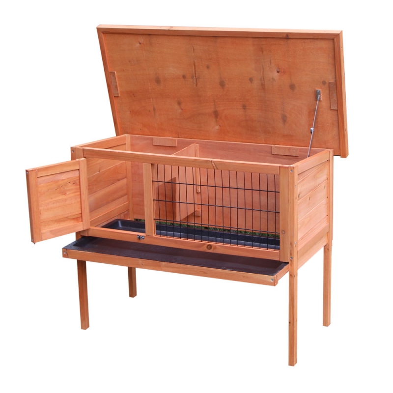 36" Single Deck Waterproof Animal Poultry Cage Wooden Chicken Coop Hen