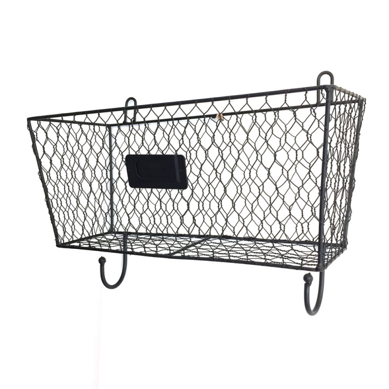 3pcs Wire Letter Mail Mount Metal Rack Basket Vintage Triple Organizer