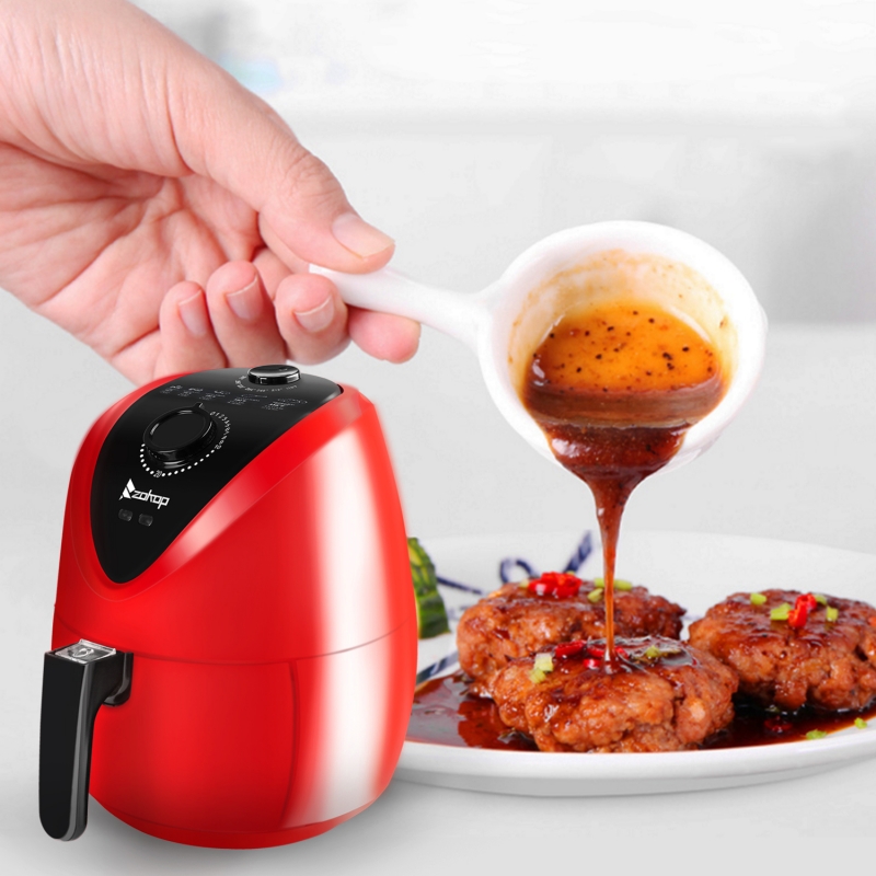 ZOKOP KAF1300P1 1500W 120V 2.7L Electric Air Fryer Red Alimart