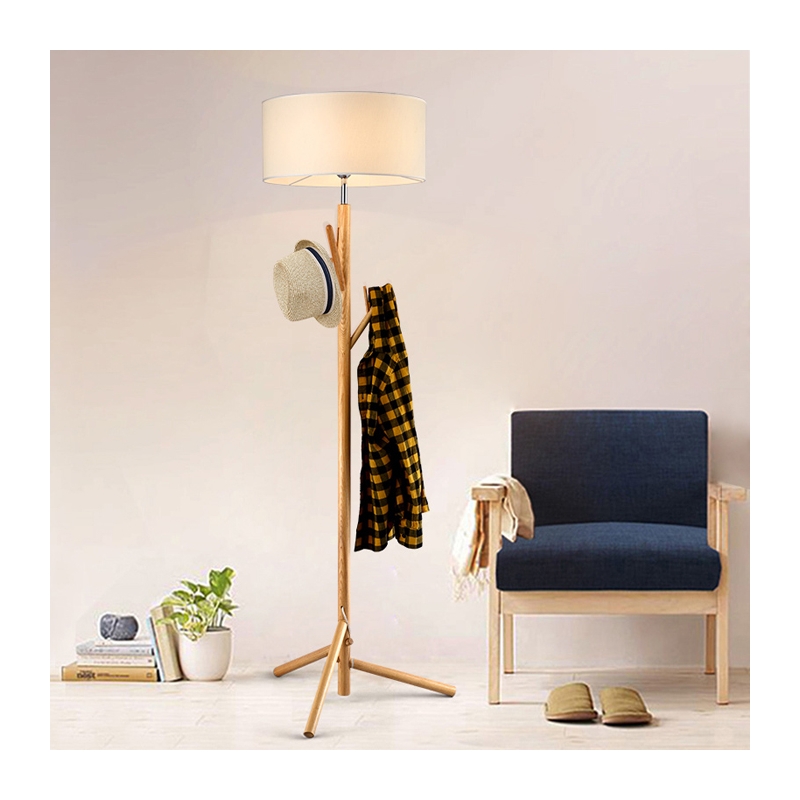 Wood Floor Lamp Coat Rack Home Lighting Hanger Floor Lamp Alimart