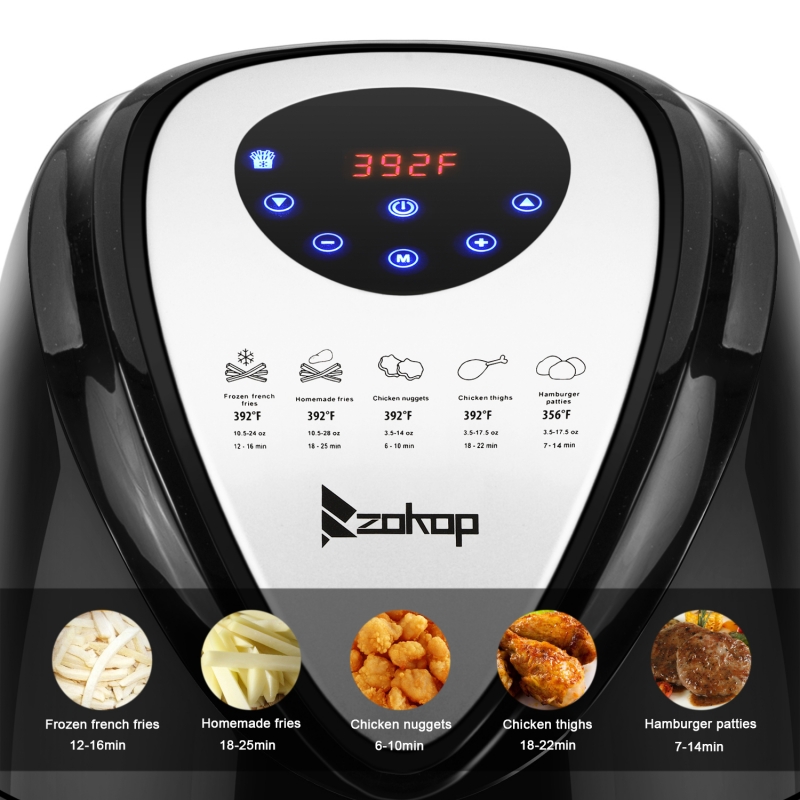 ZOKOP Power Hot Air Fryer L 3.5L Healthy Versatile Deep Frying with