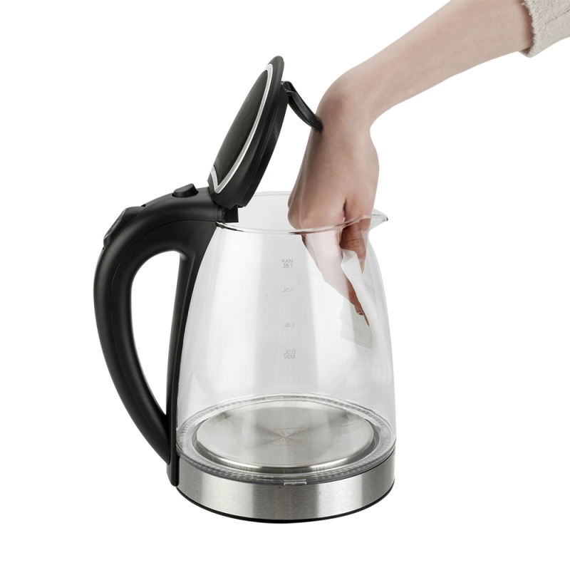 1.8L Cordless Electric Glass Tea Kettle BPA Free Auto Shut Off ZOKOP
