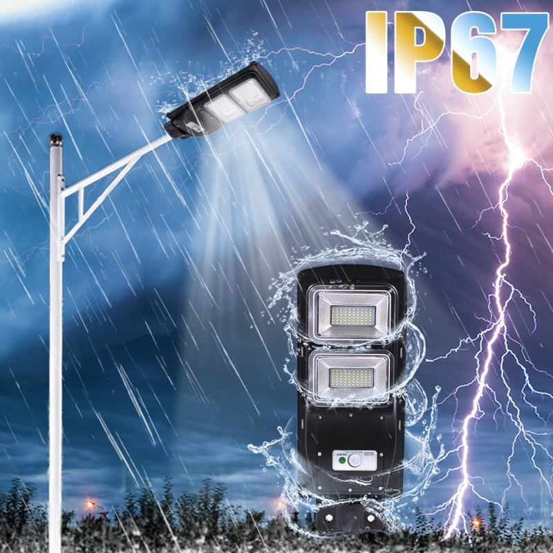 60W 120 LED Solar Street Light Radar Induction PIRMotion Sensor Outdoor