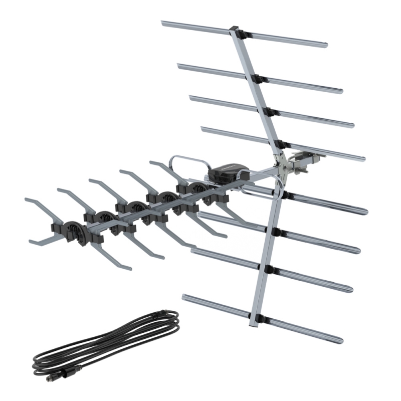 200 Mile Outdoor TV Antenna Satellite Amplified HDTV UHF Digital Signal