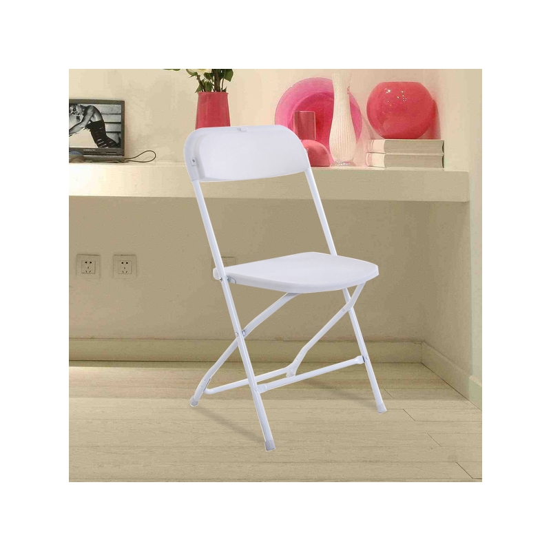 Plastic Folding Chairs 5pcs Portable White Alimart
