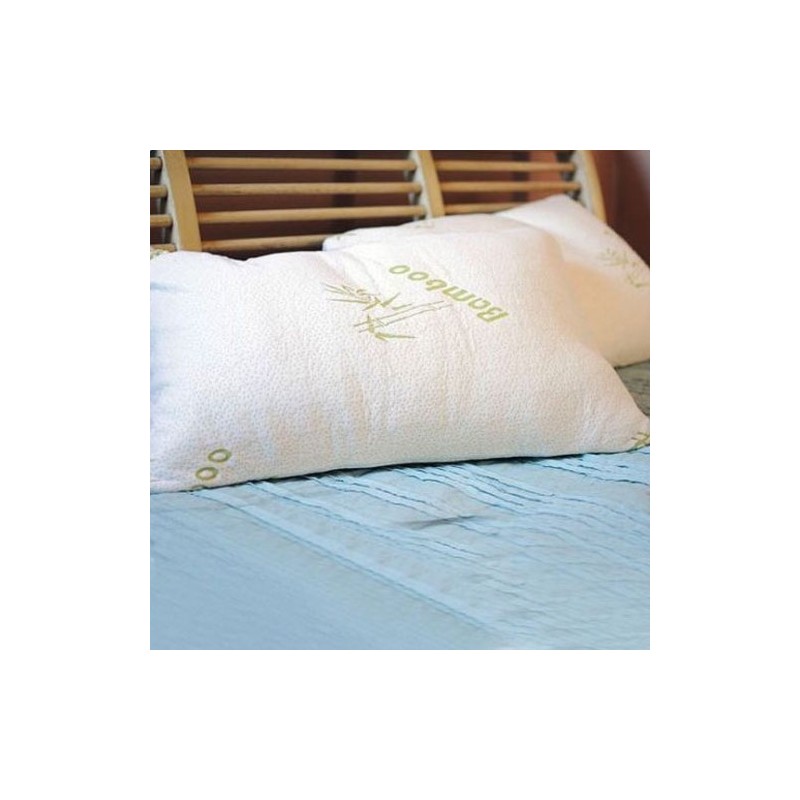 Bamboo Pillow Queen Size White Alimart