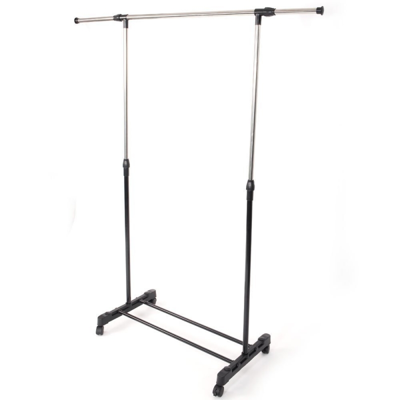 Single Garment Rack Clothes Adjustable Portable Hanging Rail By Home