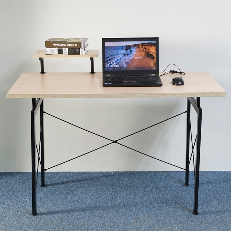 Computer Desk with Top Shelf Concise Wooden Alimart