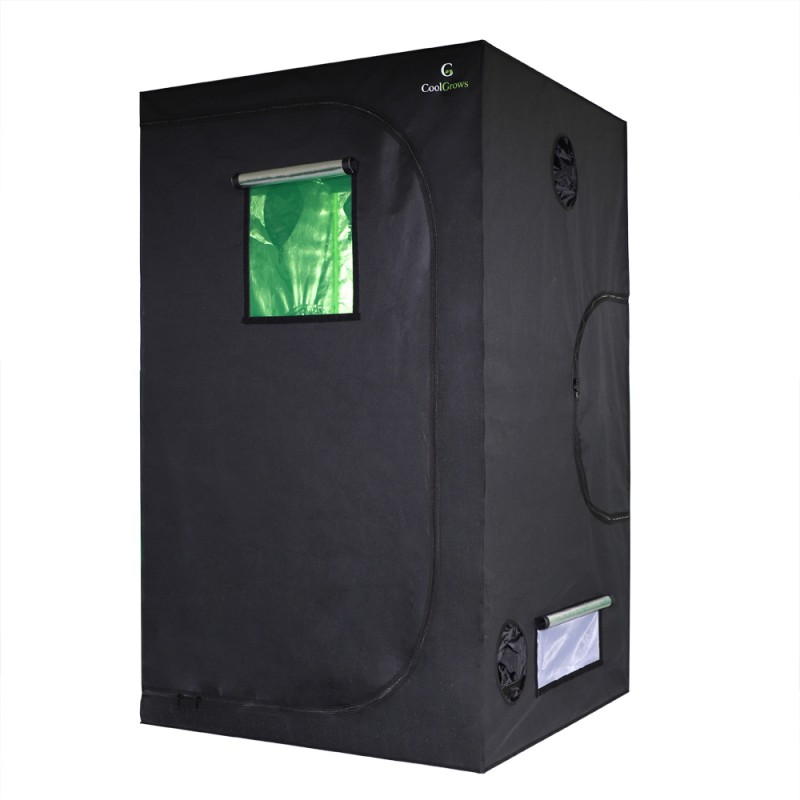 Door Grow Tent with Window Coolgrows 48" x 48" x 80" Black Alimart