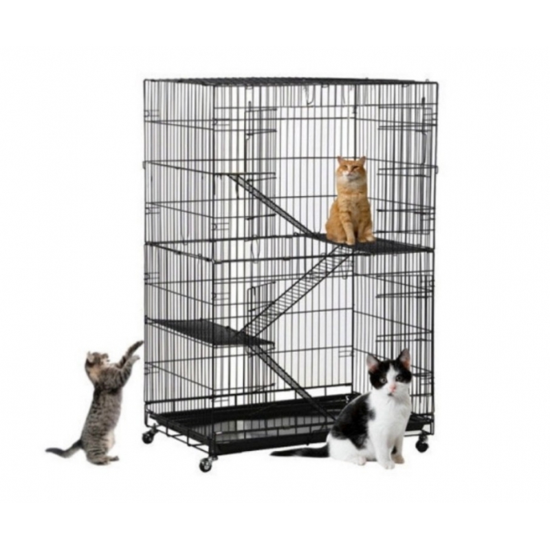 New Large Folding Collapsible Pet Cat Wire Cage Indoor Outdoor Playpen