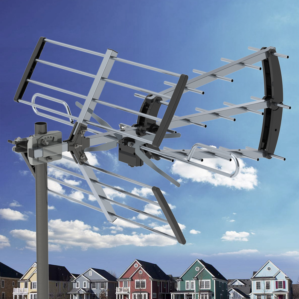 200 Mile Long Range Outdoor TV Antenna Satellite Dish Amplified HDTV